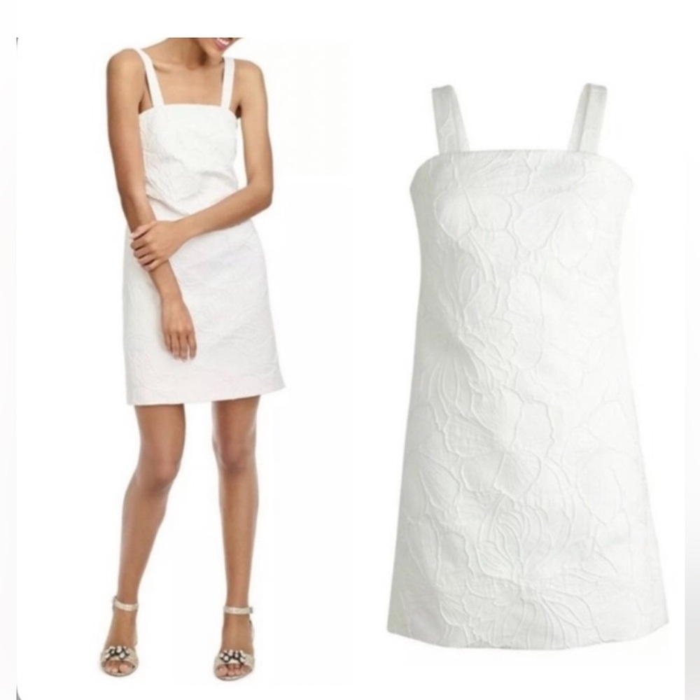J crew convertible strap dress embossed floral